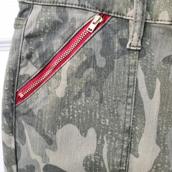 NWT Etienne Marcel Camo Red Zipper Skinny Jeans Sz 28 - Picture 5 of 11